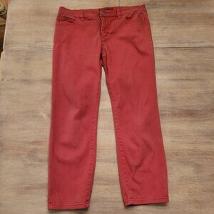 Lauren Jeans Co Ralph Lauren Women’s Modern Straight Leg Red Jeans Size 6